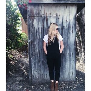 Black overalls